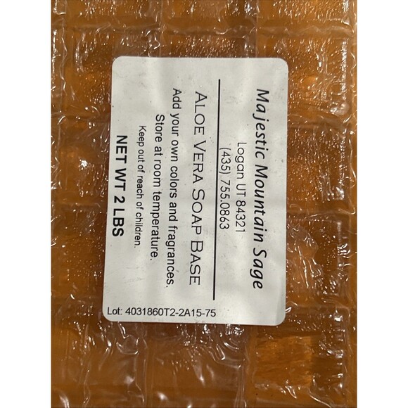 New Honey Soap base Aloe Vera Soap Base 4 pounds no fragrance clear Arts Crafts - Picture 3 of 3